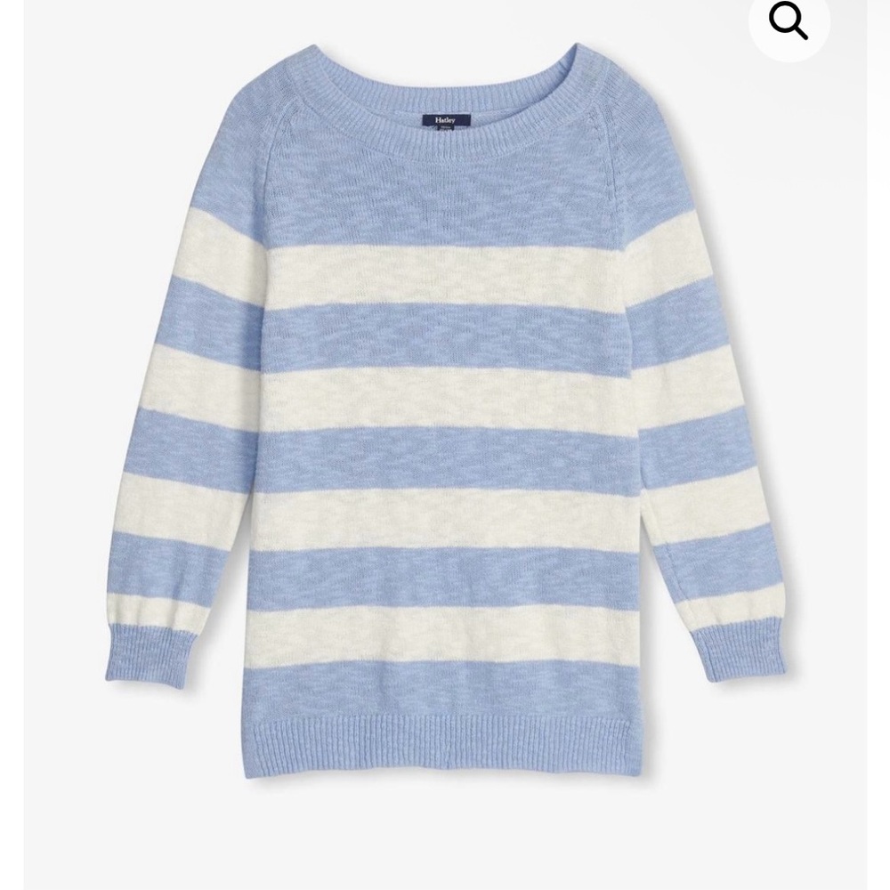 NWT Hatley Blue and White Striped Sweater